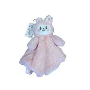 Danbar Oobles Pink Bunny Rabbit Monster Rattle Lovey Baby NWT Blanket Blankie